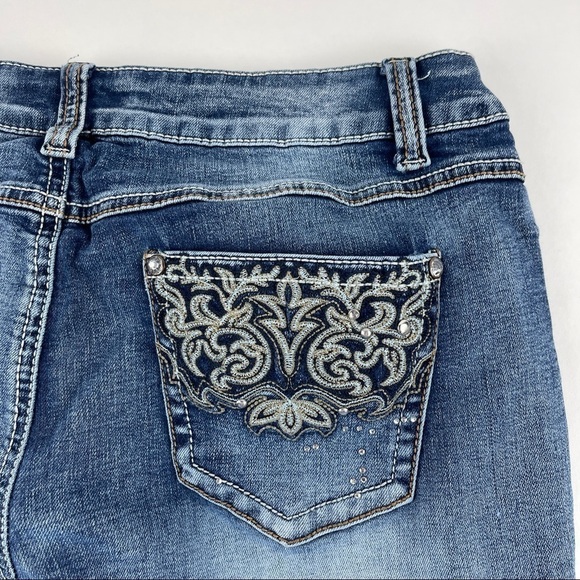 Est 1946 Denim Jeans Womens 10 Comtemporary Blue Denim Distressed - Picture 10 of 12